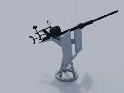 20mm Anti-Aircraft Gun 3D model