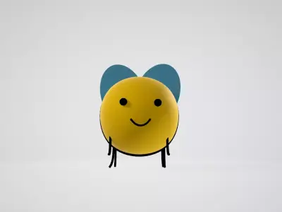 Adventure Time Bee Low-poly 3D model