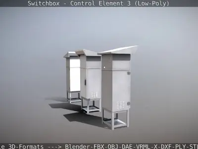 Switchbox - Control Element 3 - Low-Poly Low-poly 3D model