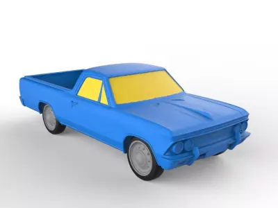 Chevrolet El Camino 1966 Classic Car 3D print model