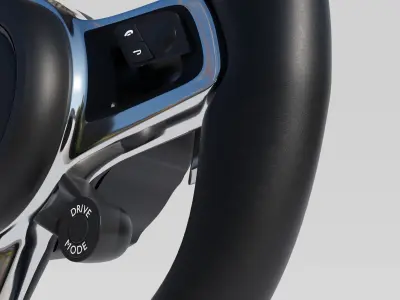 Steering Wheel Porsche 911 Turbo S By Nikdox Low-poly 3D model