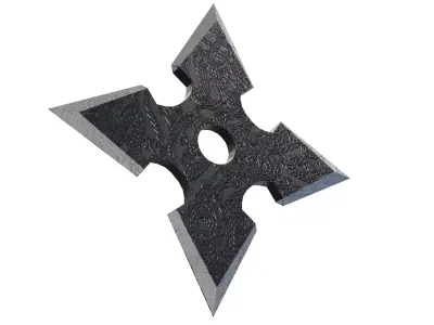 Hira Shuriken Low-poly 3D model