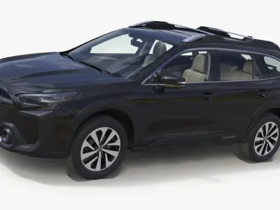Black Crossover Subaru Outback 2025 3D model