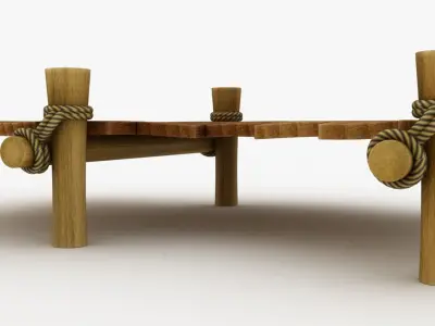Cartoon Bridge 05 3D model