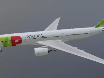 TAP Air Portugal Airbus a330-900neo model with cockpit Low-poly 3D model