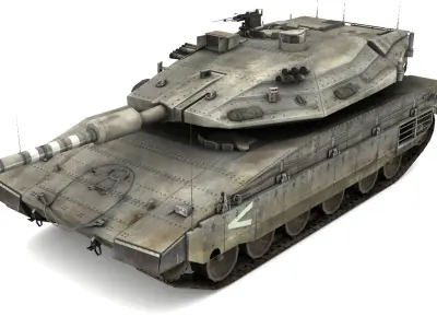 Merkava MK IV Low-poly 3D model