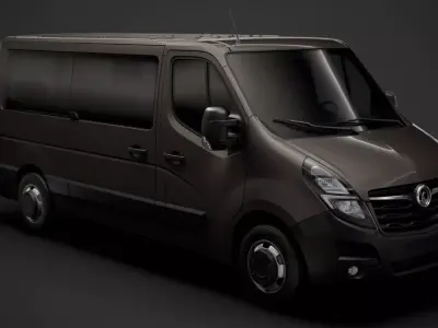 Vauxhall Movano L2H1 WindowVan 2020 3D model