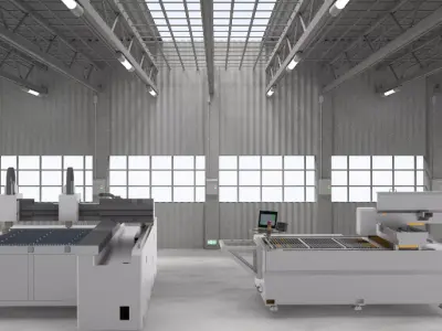 Laser cutting machine 3D model