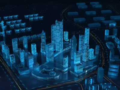 Futuristic Neon Cityscape 3D Model 3D model