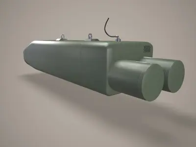  Launcher PARS 3LR With Missile X2 Low-poly 3D model
