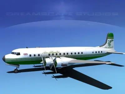 Douglas DC-7C Air Atlantic 3D model