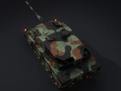 Leopard 2A6 Rigged MBT 3D model