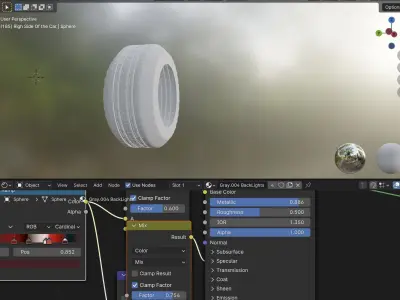 The exterior of a car in 2D Free low-poly 3D model