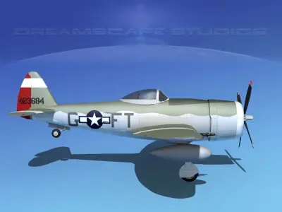 Republic P-47D Thunderbolt V12 3D model