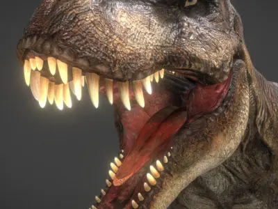  TREX Jurassicpark inspired Low-poly 3D model