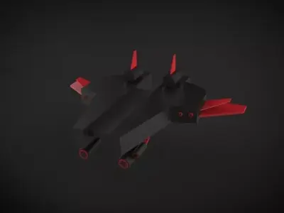BattleWar SpaceShip Low-poly 3D model