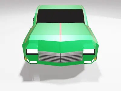 Low poly Car racing Free 3D model