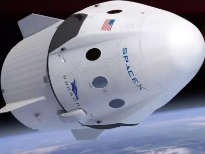 spacex capsule dragon 3D model