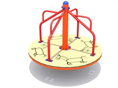 Playground- merry go round Free 3D model