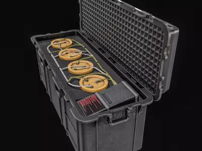 Military High Explosive Transport Case Low-poly 3D model