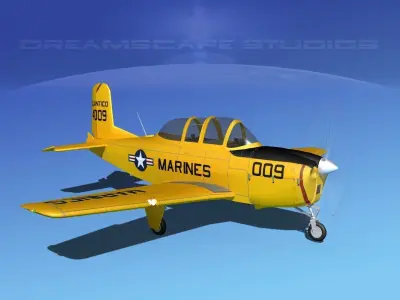 Beechcraft T-34 Mentor V19 USMC 3D model
