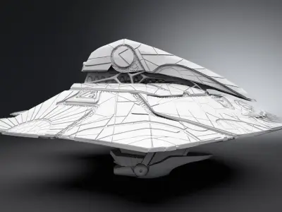 ID4 Alien Attacker Scale model 3D print model