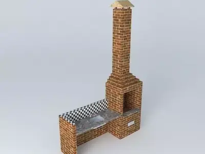 barbecue edited sink Free 3D model