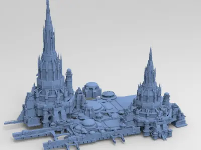 Gondorian castle towers  3D model