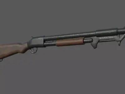 free shotgun Free low-poly 3D model