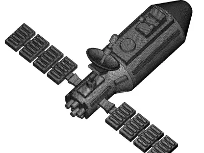 Space Satellite Toy 3D print model