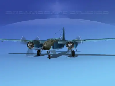 Douglas B-26C Invader Congo 3D model