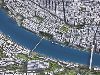Budapest Low-poly 3D model