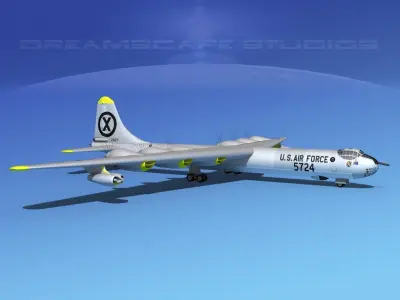 Convair B-36D Peacemaker V03 3D model
