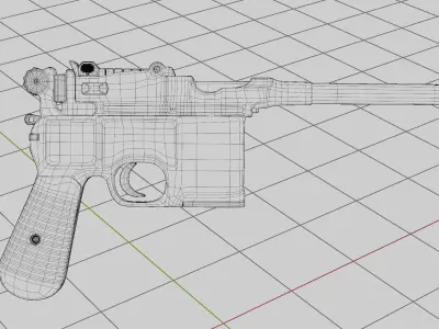 Mauser C96 3D model get