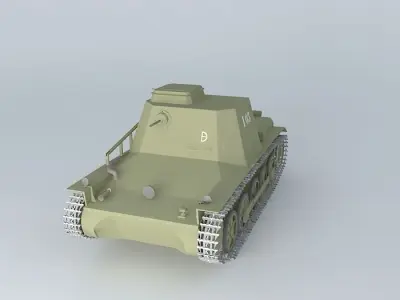SDKFZ 265  Small Panzerbefehlswagen Ausf A German Command Tank 3D model