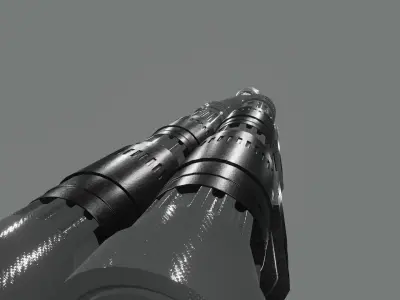 Fantasy Sliquifier Double Barreled Wonder weapon gun 3D model