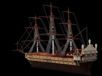 HMS Unicorn 3D model