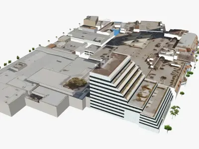 Seabank Building and Australian Fair Building Low-poly 3D model