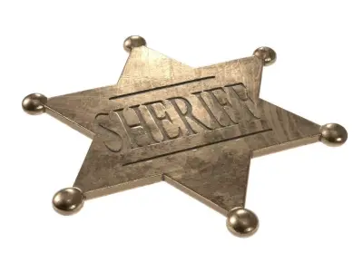 sheriff badge 3D model get