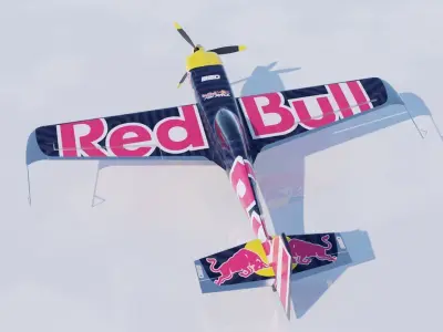 High Quality Zivko Edge 540 Red Bull Livery 3D model