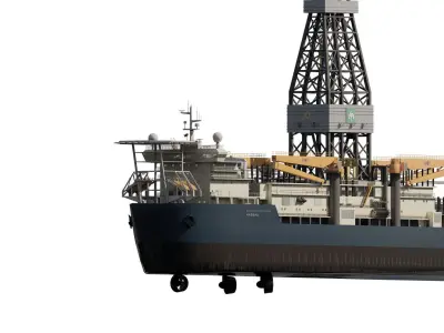 DP3 Offshore Oil Drilling Platform 3D model