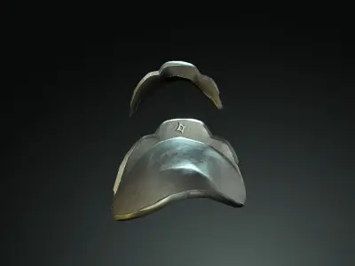 Japan Samurai Sode Low-poly 3D model