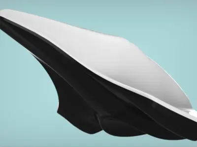 Sting Ray Sea Scooter Casing - Concept Surfaces Free 3D model