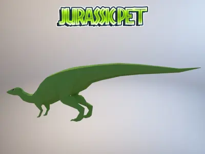 Plateosaurus jurassic pet Low-poly 3D model