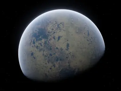 Planet 8K Texture Space Ready to game Low-poly 3D model