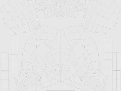 Rooster colorful Low-poly 3D model