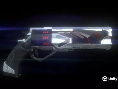 ROG Scifi Pistol Low-poly 3D model