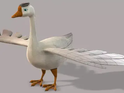 Duck V01 Low-poly 3D model