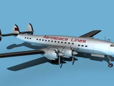 Lockheed L1649 Star Liner Aerospace Lines 3D model