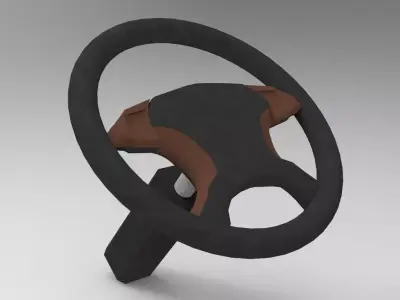 Leather Steering Wheel 3D model